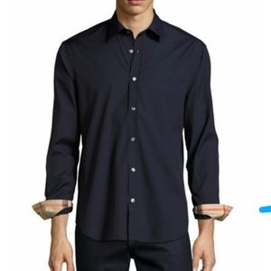 Burberry Navy Blue Men's Shirt